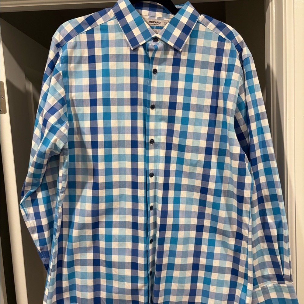 Men's Blue Checkered Shirt
